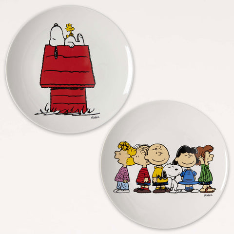 Peanuts 2 Plates - Snoopy & the Gang